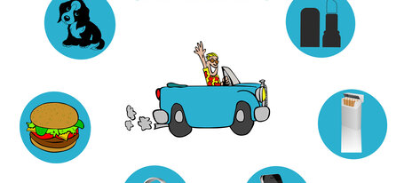 Ablenkung beim Autofahren 